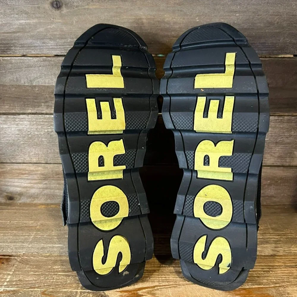 Womens Sorel Kinetic Sneak Black Athletic Running Sneakers‎ Shoes Size 7.5 M GUC